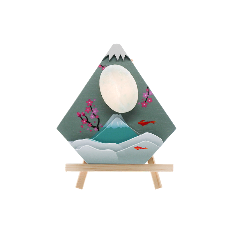 Lâmpada de arte em madeira Maihui de mesa japonesa - Pico de neve de madeira