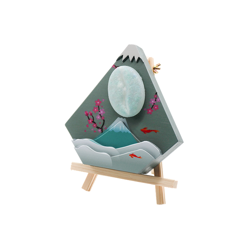 Lâmpada de arte em madeira Maihui de mesa japonesa - Pico de neve de madeira