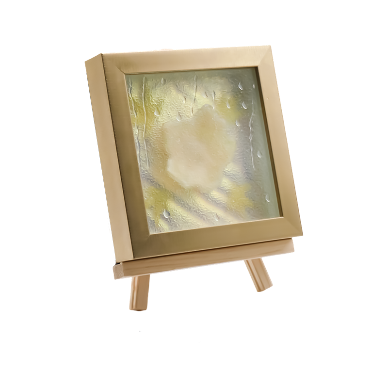 Luz artística em folha de bordo amarela clara quadrada - Maple Frost