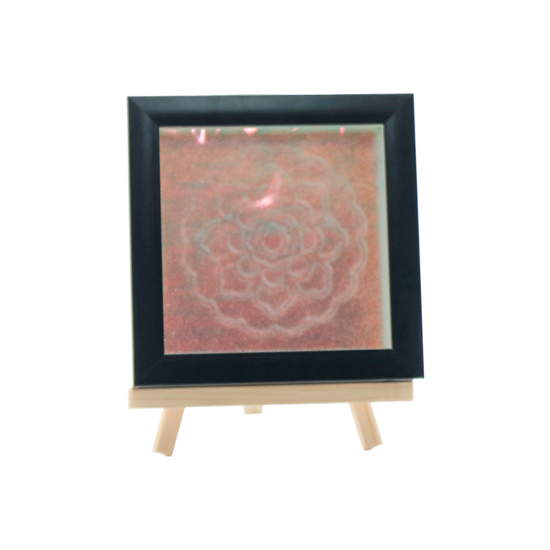 Candeeiro de cristal branco com padrão de flor azul - Tianxiang Ripples
