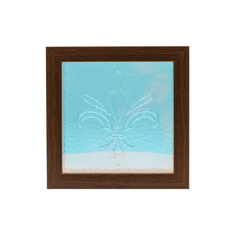 Lâmpada quadrada de cristal com textura de pétala rosa e roxa - Flor do Éden