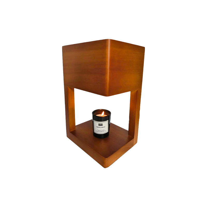 Lâmpada Aquecedora De Velas Com Moldura Geométrica Simples - Canto Silencioso