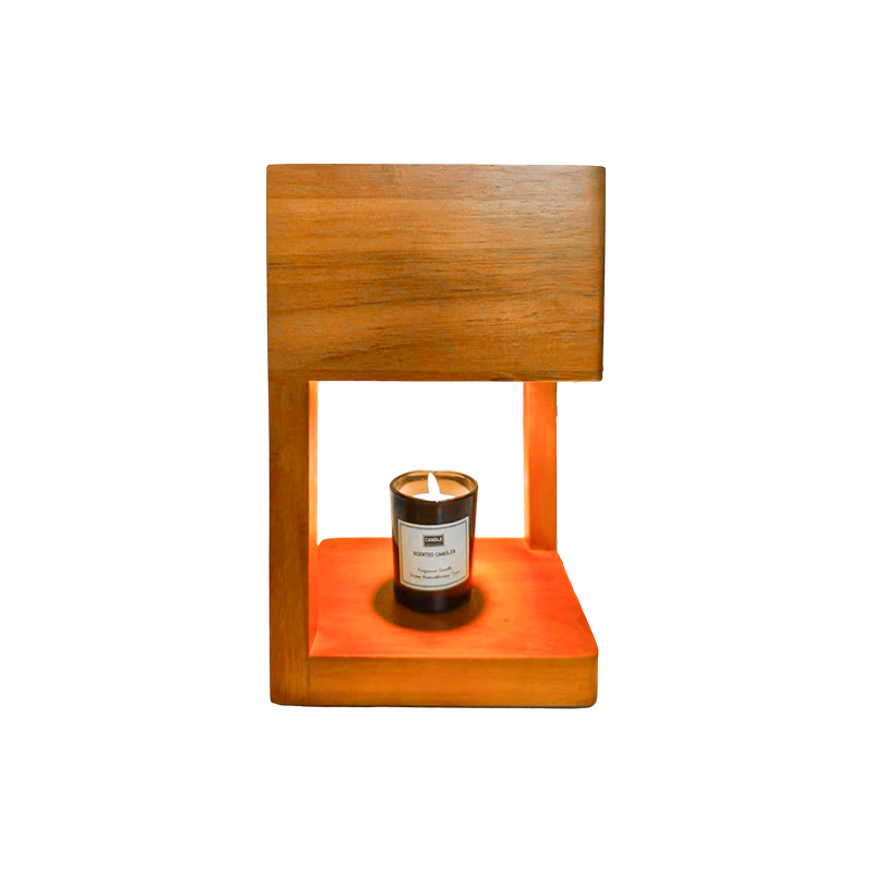 Lâmpada Aquecedora De Velas Com Moldura Geométrica Simples - Canto Silencioso